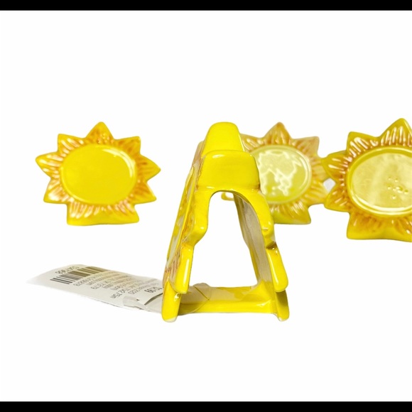 4 Sunflower Fall Ceramic Name Card Napkin Holders - Picture 3 of 3